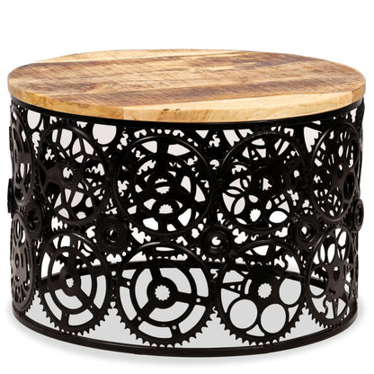 Table basse Bois de manguier massif 60x40 cm - Imagem 9