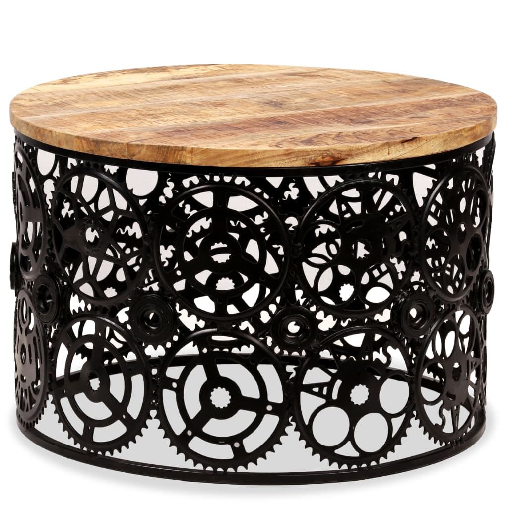 Table basse Bois de manguier massif 60x40 cm - Imagem 10