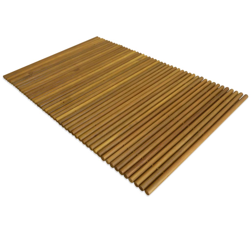 Tapis de salle de bain Bois d'acacia 80 x 50 cm - Imagem 1