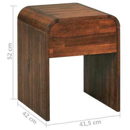 Table de chevet 41,5 x 42 x 52 cm Bois d'acacia solide - Imagem 6