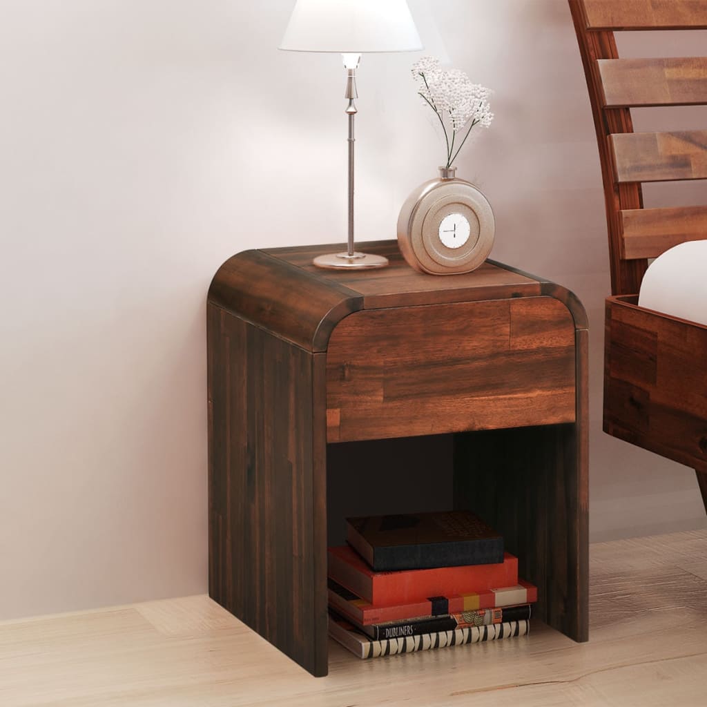 Table de chevet 41,5 x 42 x 52 cm Bois d'acacia solide - Imagem 1