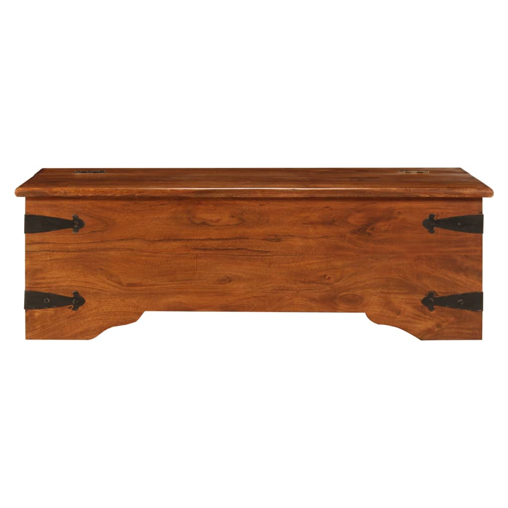 Table basse Bois d'acacia solide avec finition miel 110x55x35cm - Imagem 3