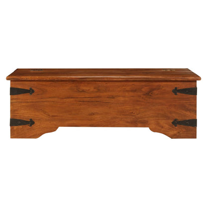 Table basse Bois d'acacia solide avec finition miel 110x55x35cm - Imagem 3