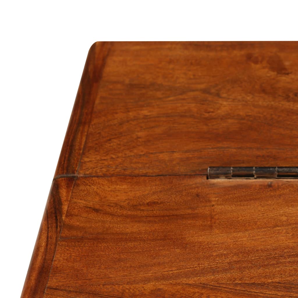 Table basse Bois d'acacia solide avec finition miel 110x55x35cm - Imagem 6