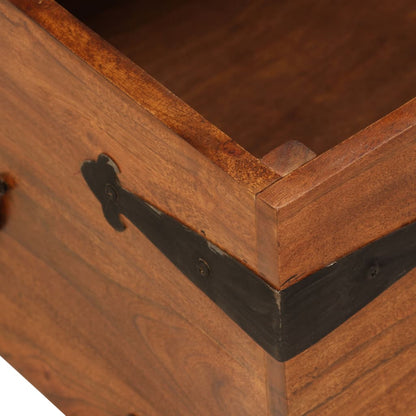 Table basse Bois d'acacia solide avec finition miel 110x55x35cm - Imagem 8