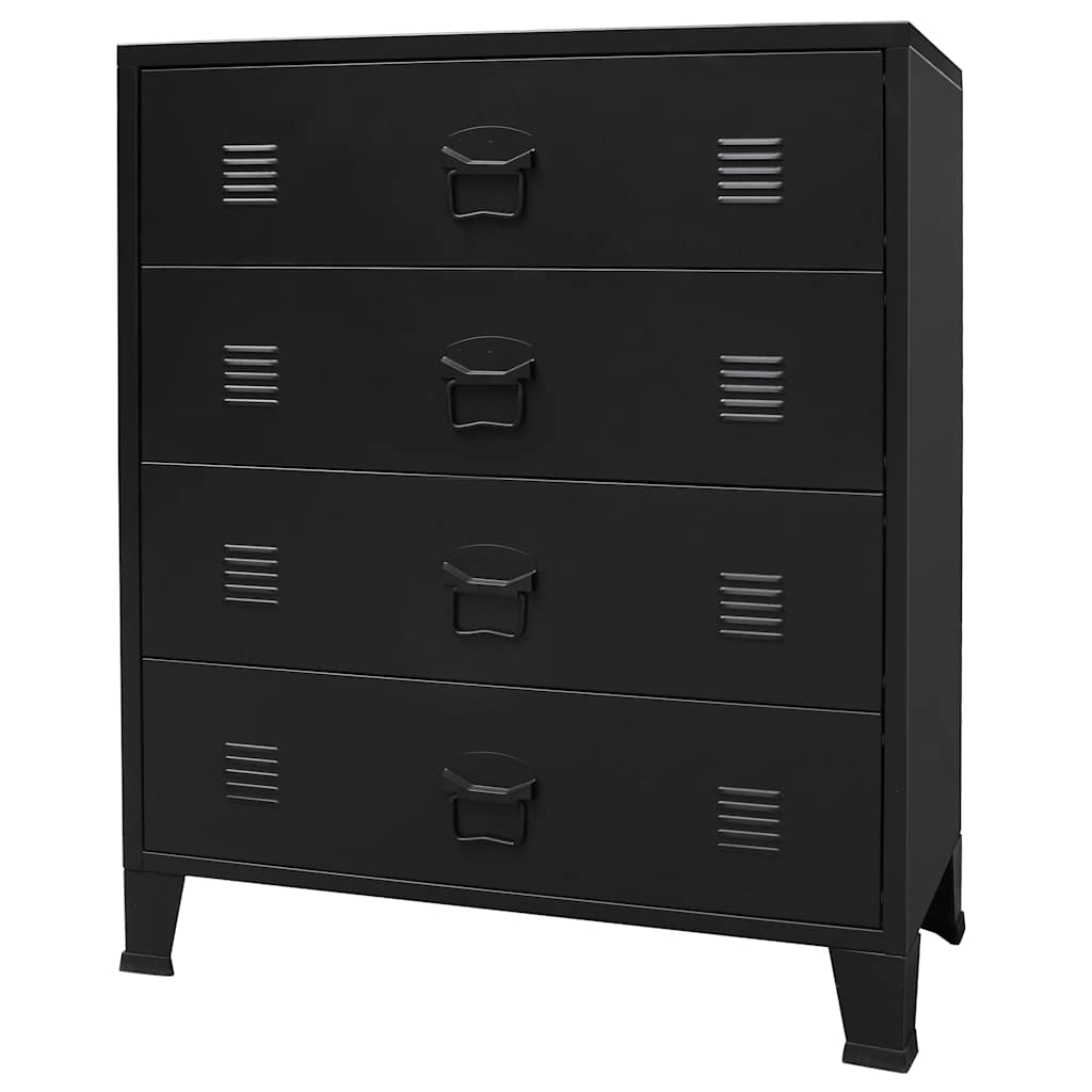 Commode à tiroirs Métal Style Industriel 78x40x93 cm - Imagem 2
