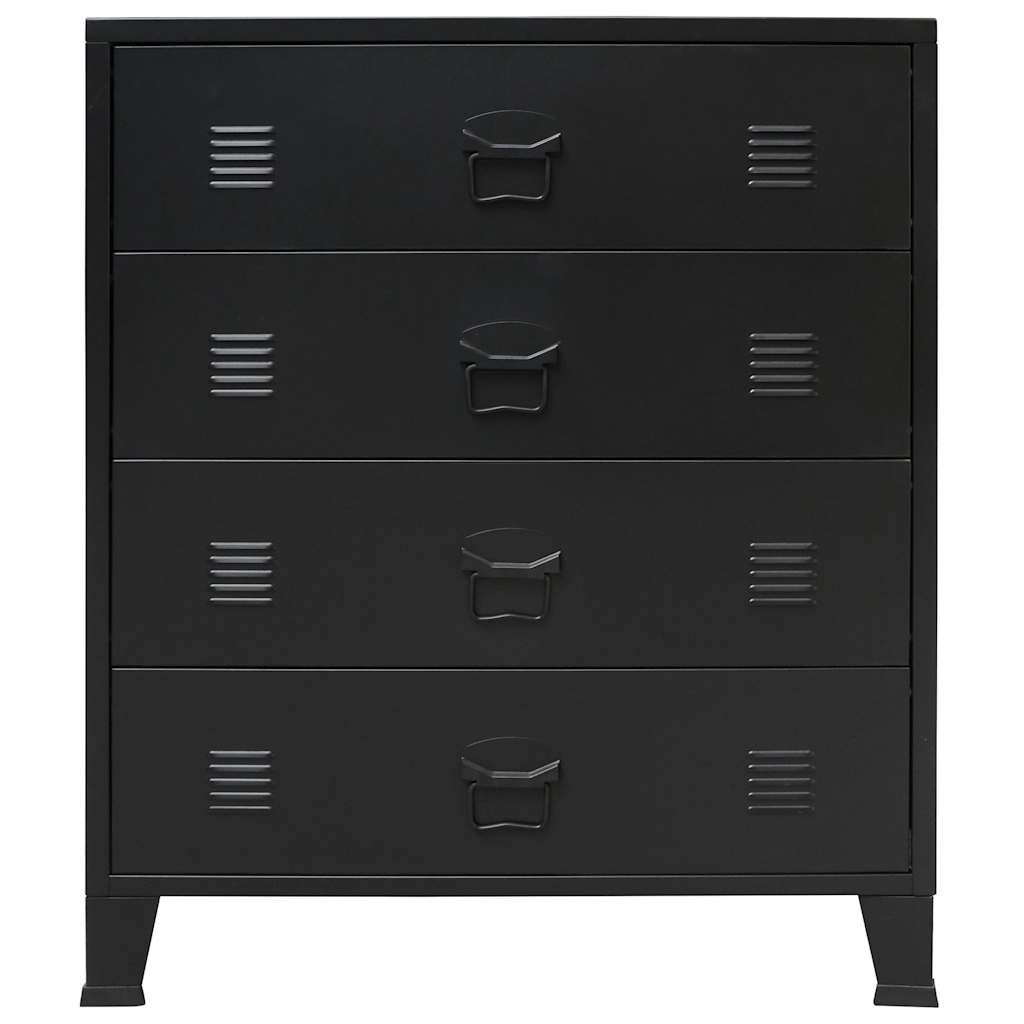 Commode à tiroirs Métal Style Industriel 78x40x93 cm - Imagem 4