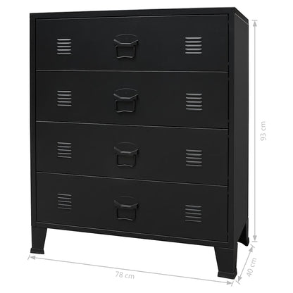 Commode à tiroirs Métal Style Industriel 78x40x93 cm - Imagem 11