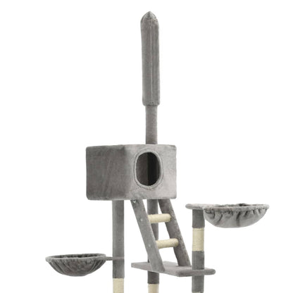Grand arbre à chat XXL en sisal — hauteur ajustable 230-260 cm - Imagem 4