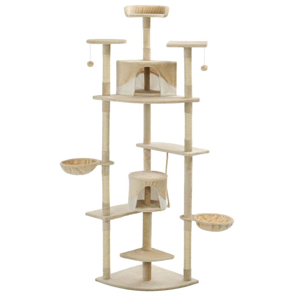 Arbre à chat avec griffoirs en sisal   et Blanc - Imagem 2