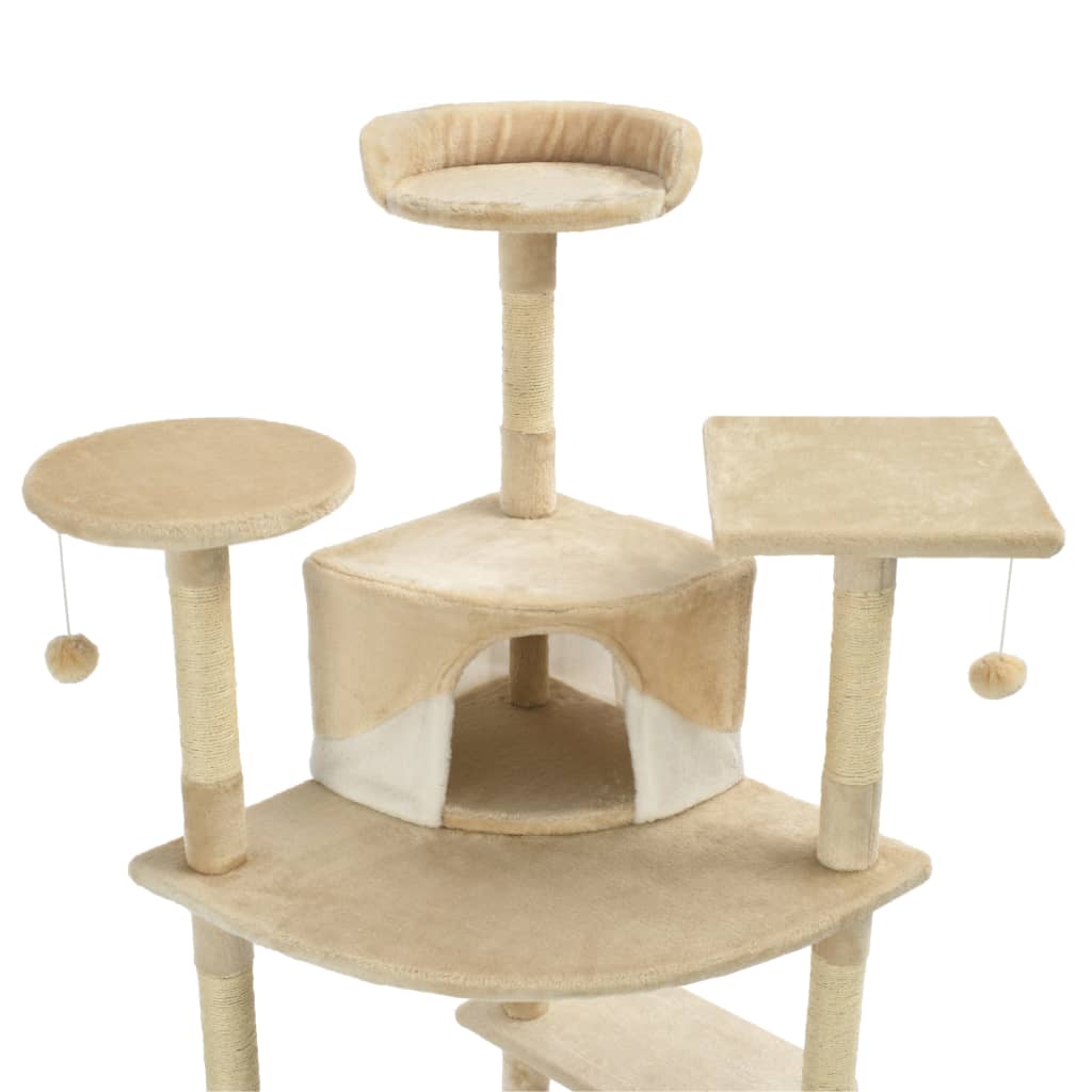 Arbre à chat avec griffoirs en sisal   et Blanc - Imagem 4