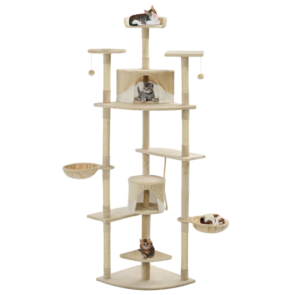 Arbre à chat avec griffoirs en sisal   et Blanc - Imagem 1