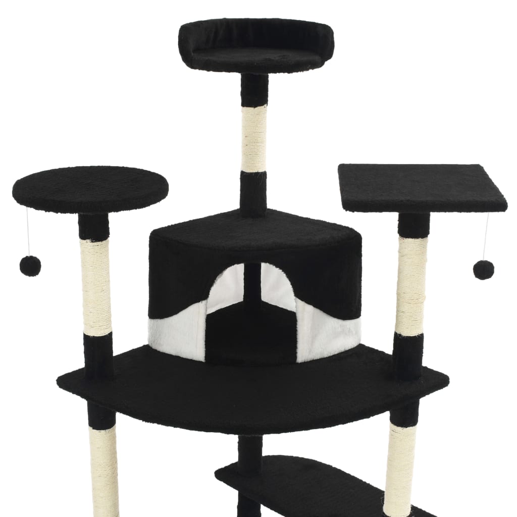 Arbre à chat avec griffoirs en sisal clair 180 cm - Sensuri Maison