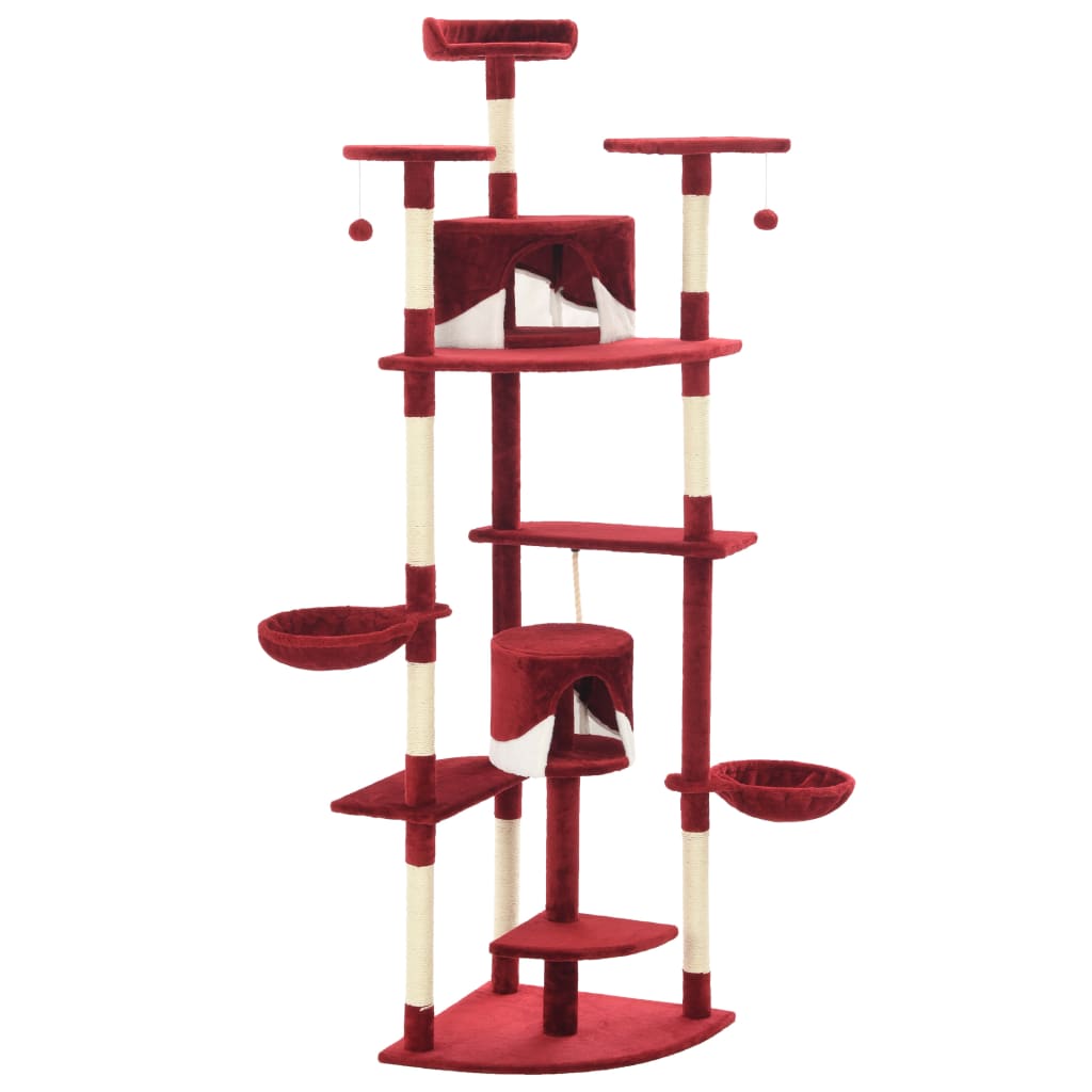 Arbre à chat avec griffoirs en sisal clair 180 cm - Sensuri Maison