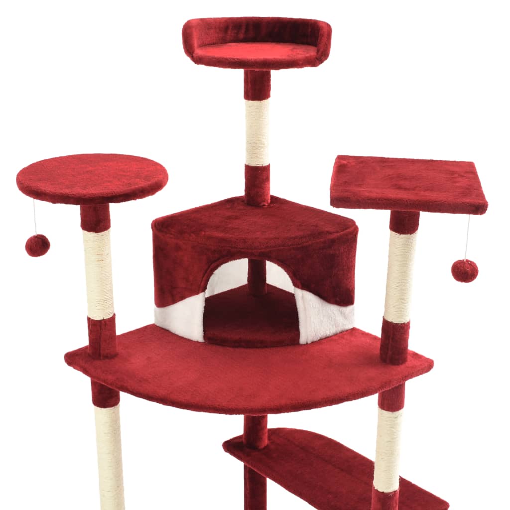 Arbre à chat avec griffoirs en sisal clair 180 cm - Sensuri Maison