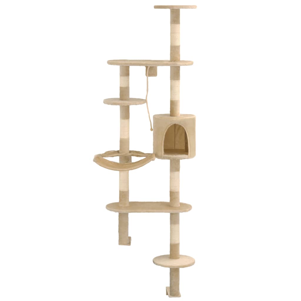 Arbre à chat avec griffoirs en sisal Montage mural 194 cm - Imagem 2