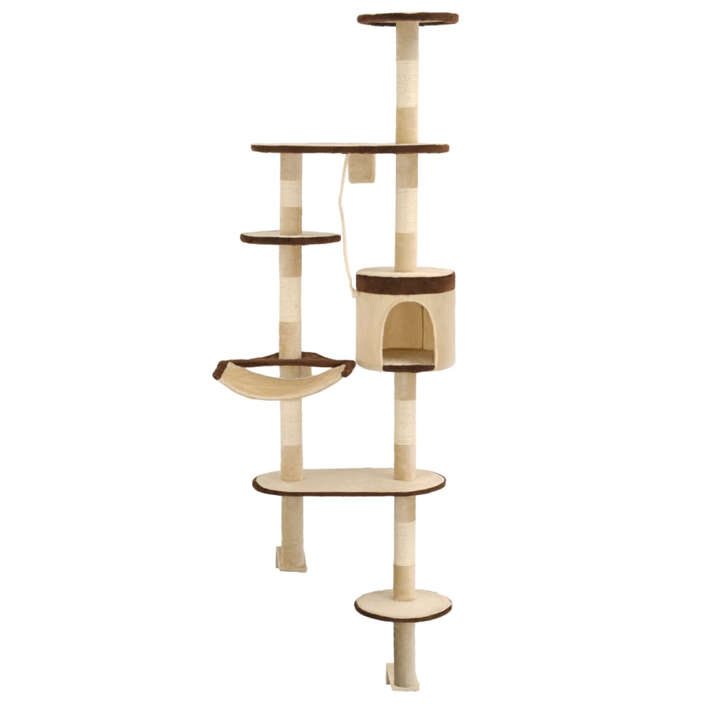 Arbre à chat avec griffoirs en sisal Montage mural 194 cm - Imagem 11