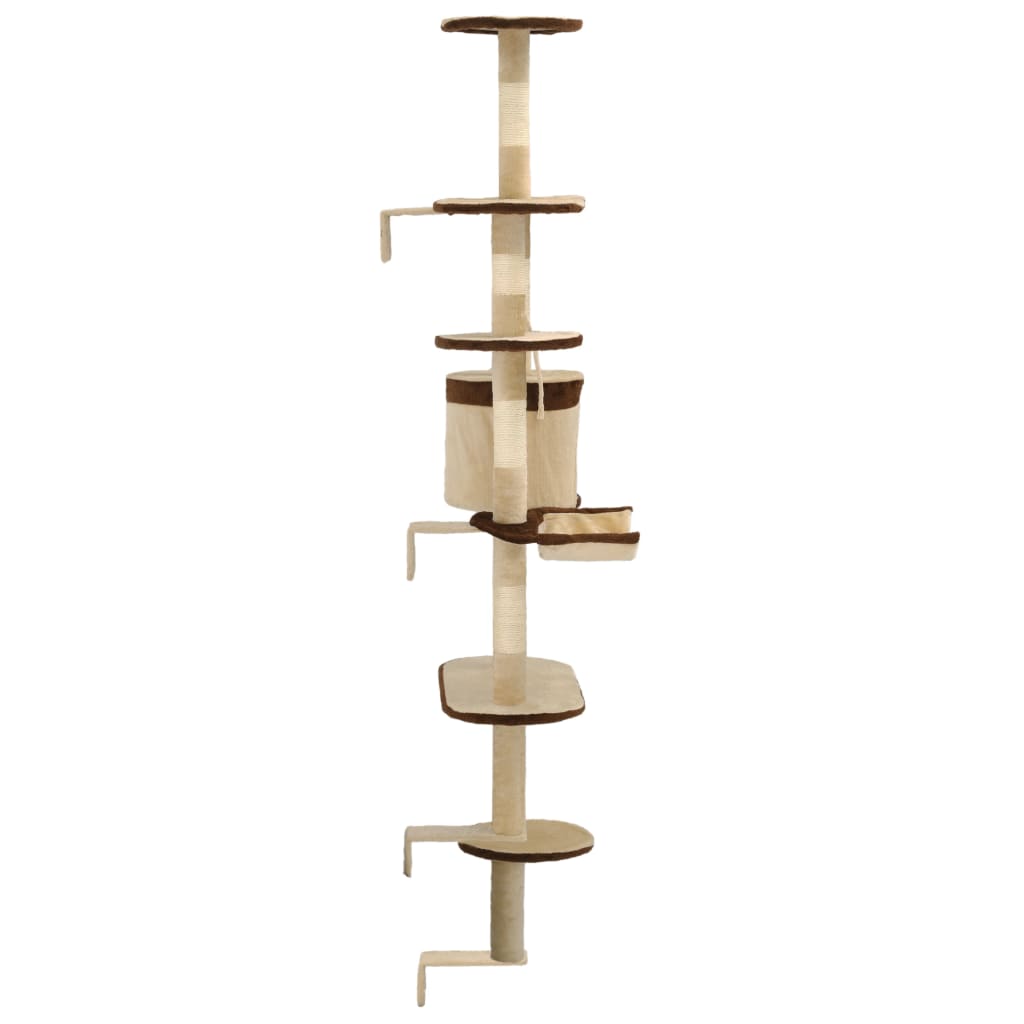 Arbre à chat avec griffoirs en sisal Montage mural 194 cm - Imagem 14