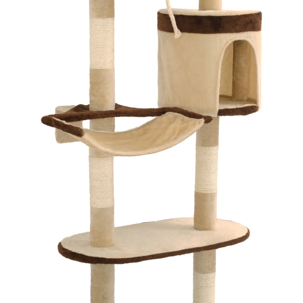 Arbre à chat avec griffoirs en sisal Montage mural 194 cm - Imagem 16