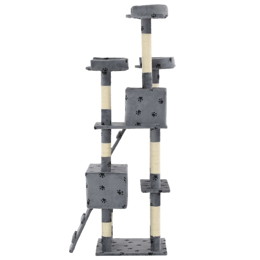 Arbre à chat et griffoirs en sisal 170 cm  Motif de pattes - Imagem 11