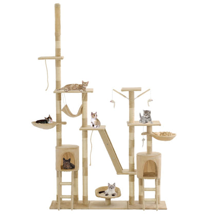 Arbre à chat avec griffoirs en sisal 230-250 cm - Imagem 2