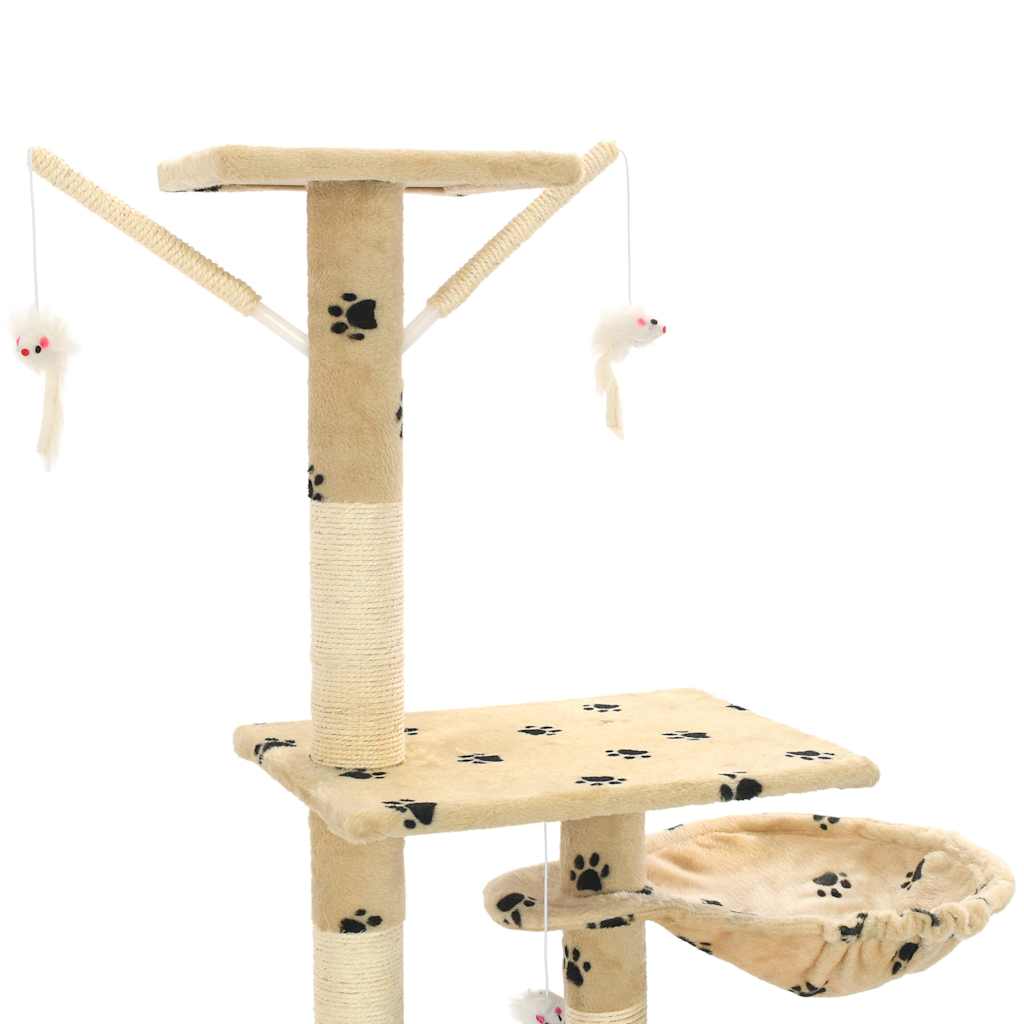 Arbre à chat et griffoirs 230-250 cm Empreintes de pattes - Imagem 5