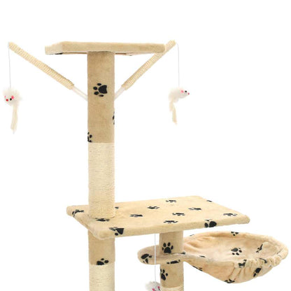 Arbre à chat et griffoirs 230-250 cm Empreintes de pattes - Imagem 5