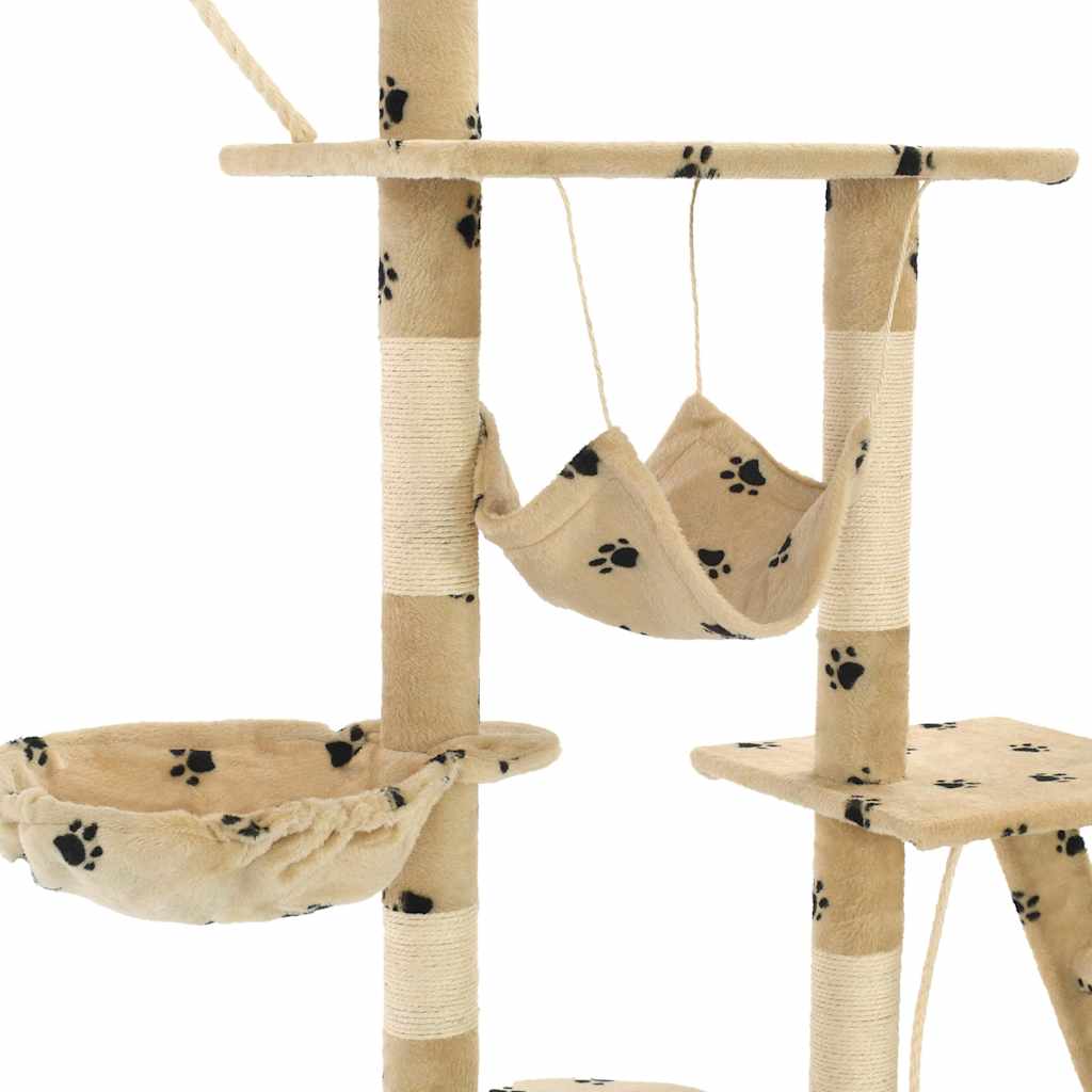 Arbre à chat et griffoirs 230-250 cm Empreintes de pattes - Imagem 6