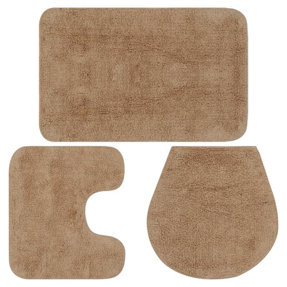 Jeu de tapis de salle de bain 3 pcs Tissu - Imagem 1