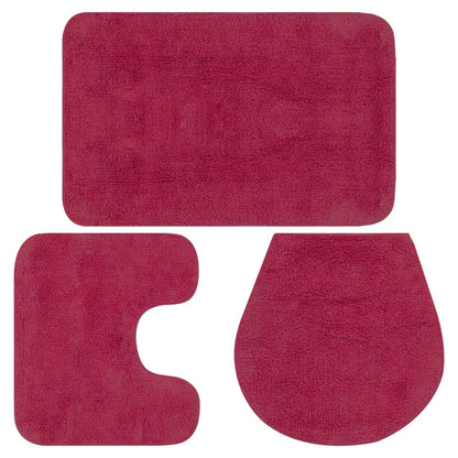 Jeu de tapis de salle de bain 3 pcs Tissu - Imagem 6
