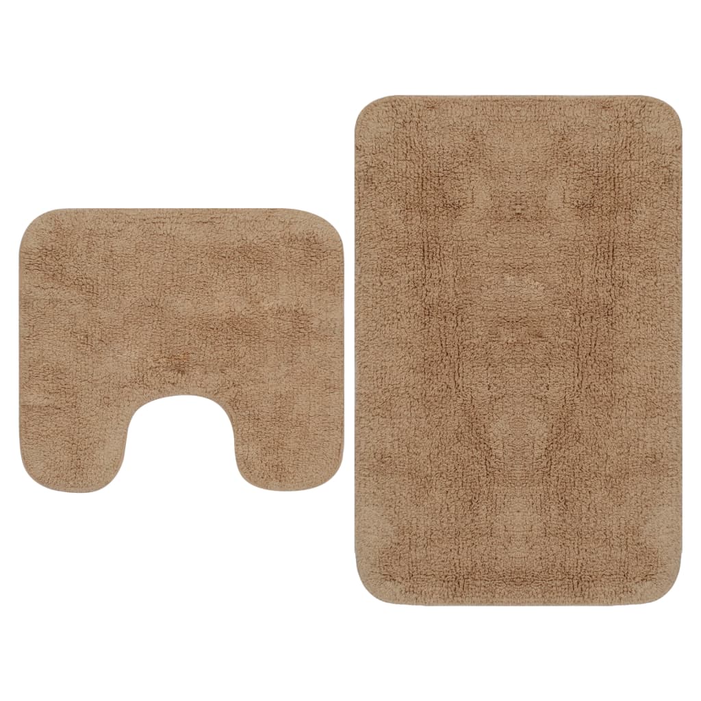 Tapis de salle de bain 2 pcs Tissu - Imagem 1