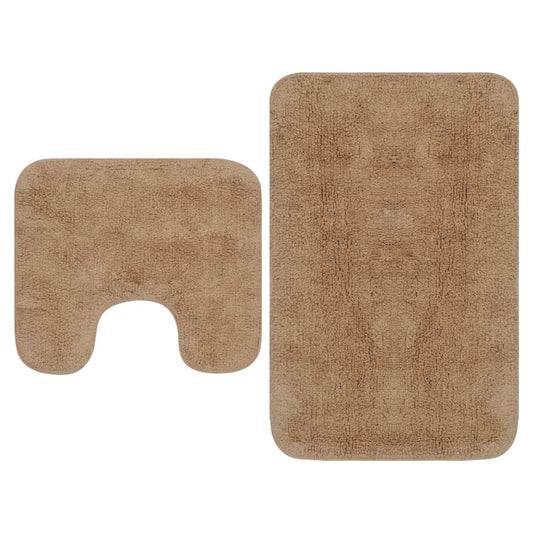 Tapis de salle de bain 2 pcs Tissu - Imagem 1