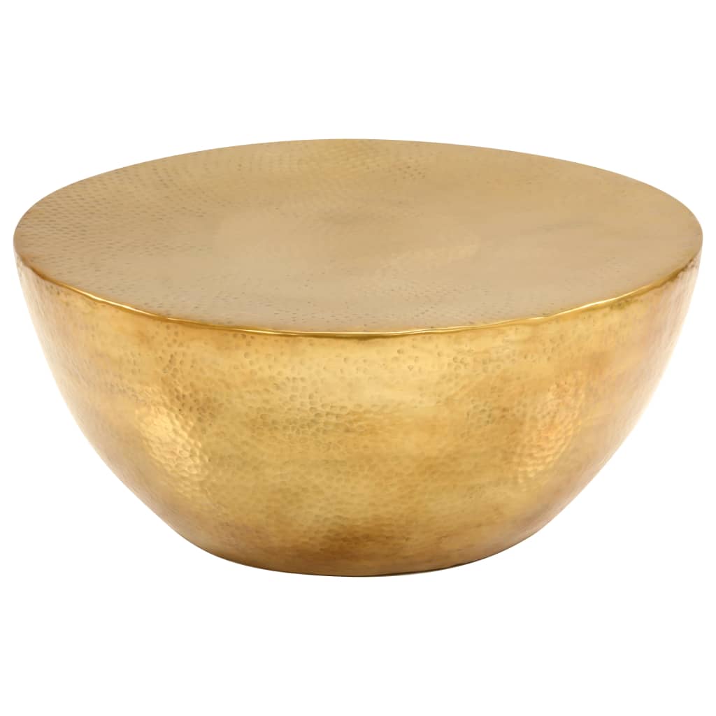 Table basse Aluminium martelé 70x30 cm Laiton - Imagem 3