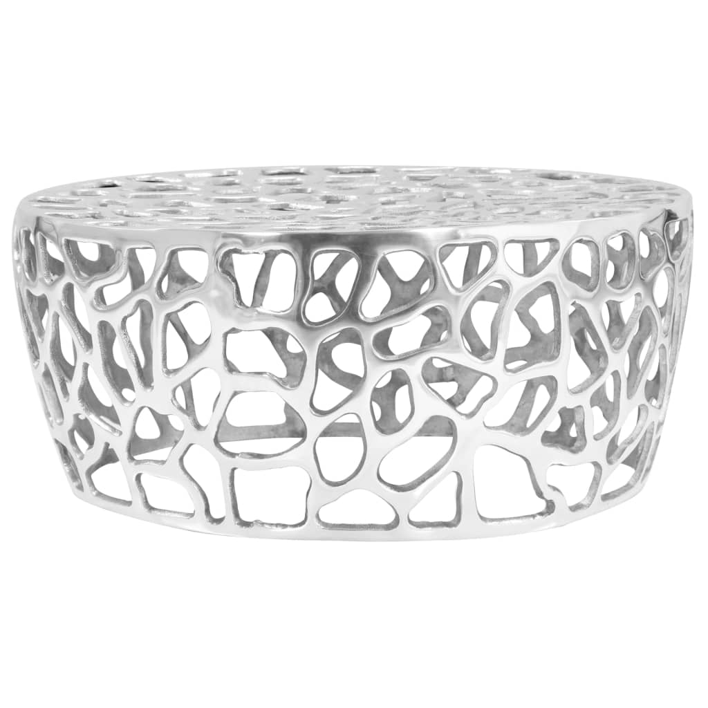Table basse Aluminium moulé 70x30 cm Argenté - Imagem 1