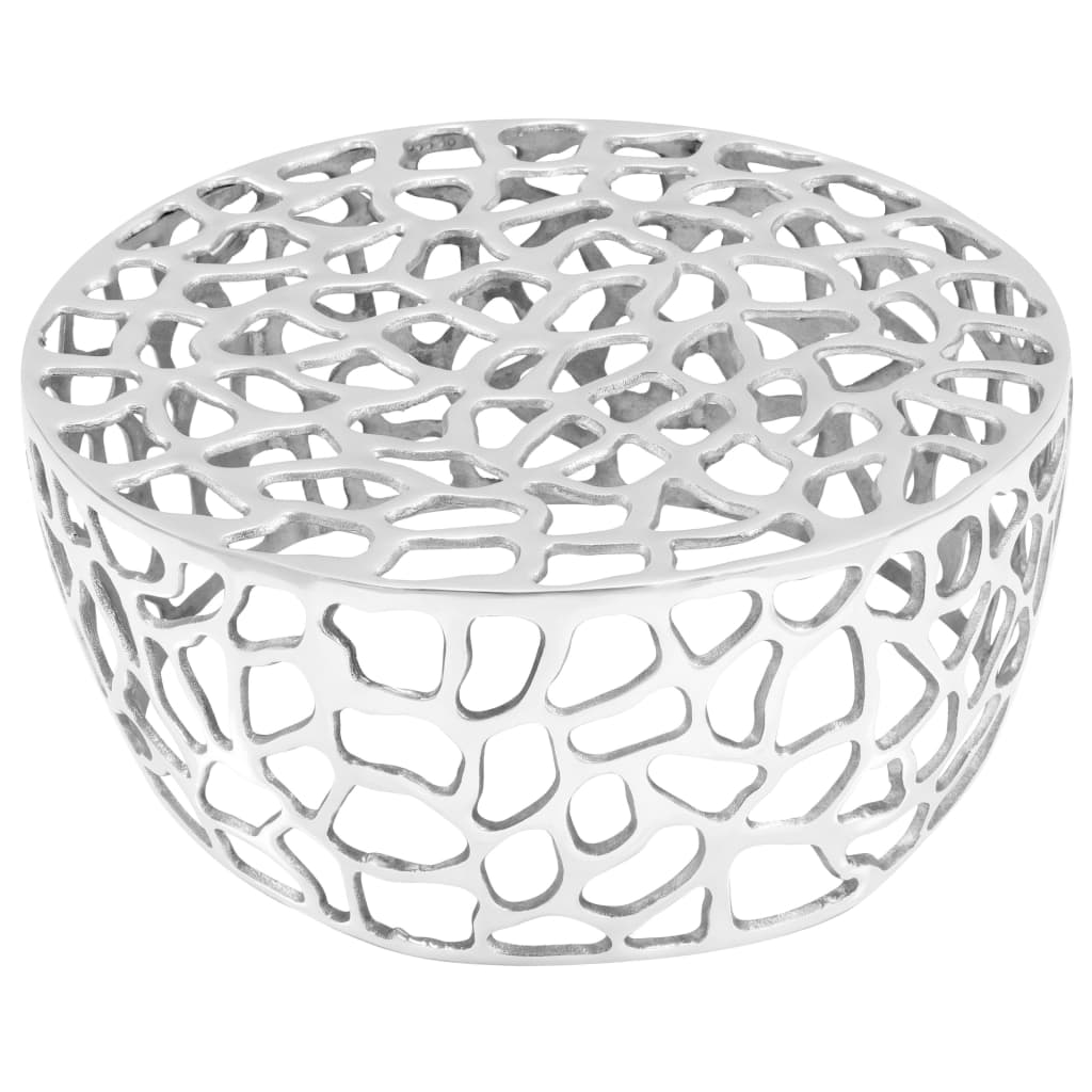 Table basse Aluminium moulé 70x30 cm Argenté - Imagem 2