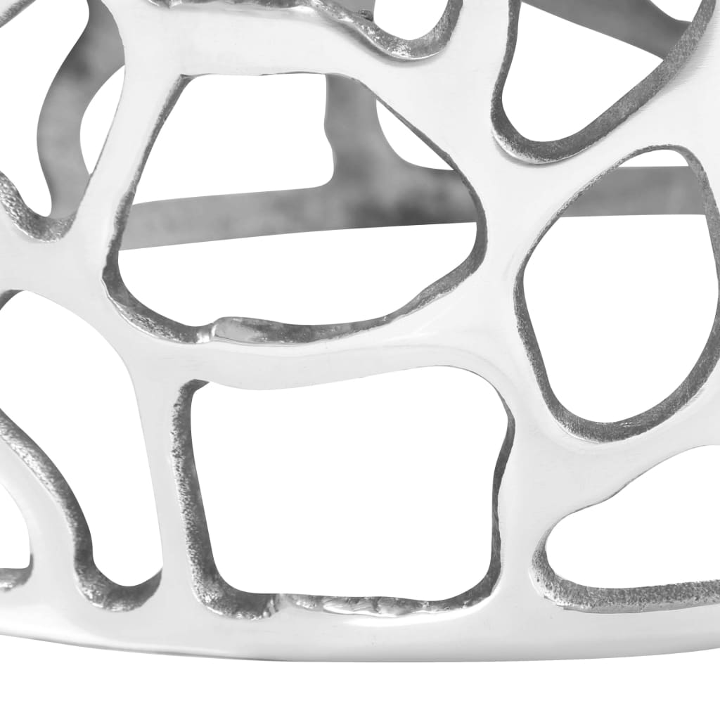 Table basse Aluminium moulé 70x30 cm Argenté - Imagem 5
