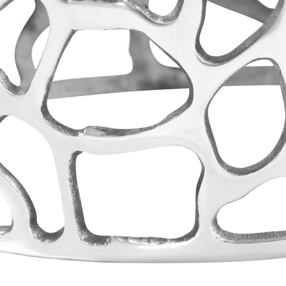 Table basse Aluminium moulé 70x30 cm Argenté - Imagem 5