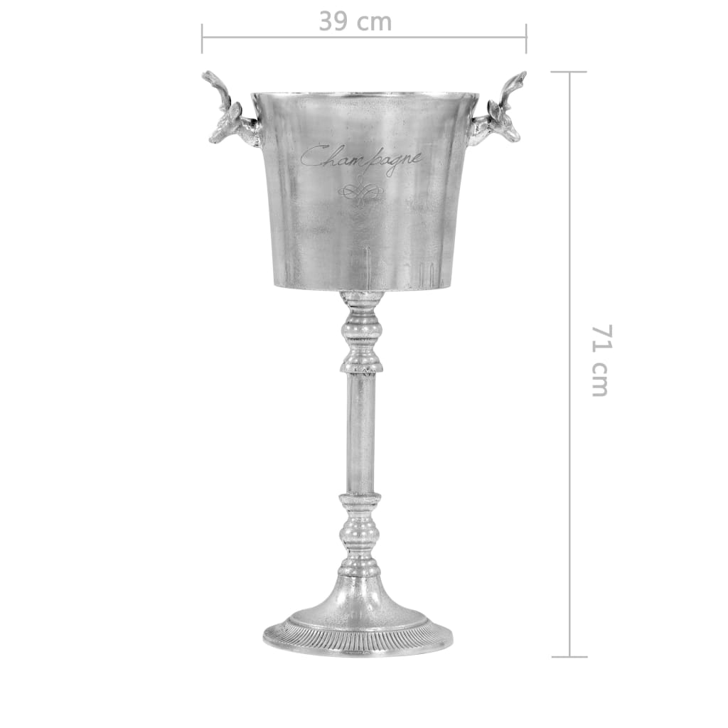 Seau à champagne Aluminium solide 39x29x71 cm Argenté - Imagem 11