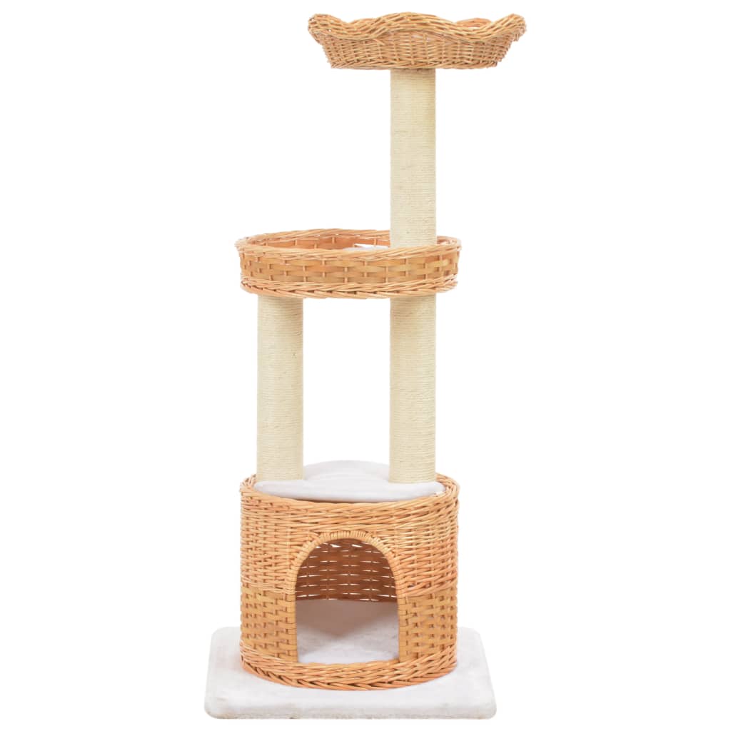 Arbre à chat en bois de saule & sisal naturel — design élégant - Imagem 2