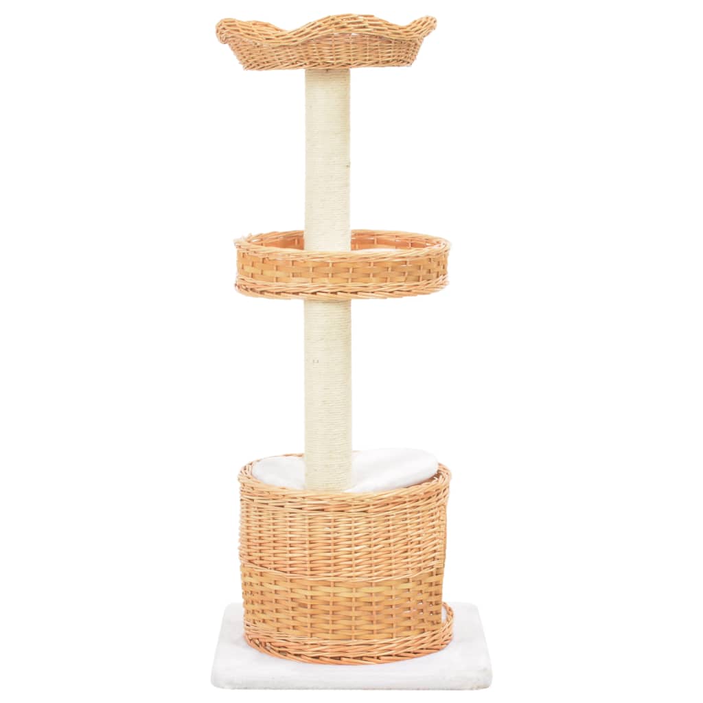 Arbre à chat en bois de saule & sisal naturel — design élégant - Imagem 3