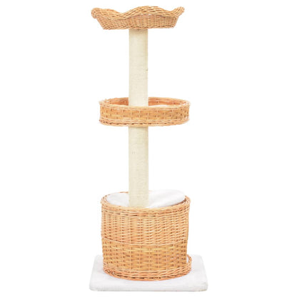 Arbre à chat en bois de saule & sisal naturel — design élégant - Imagem 3