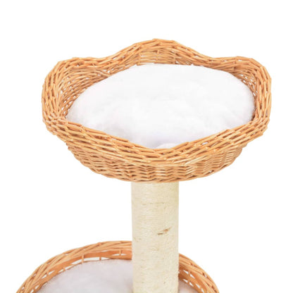 Arbre à chat en bois de saule & sisal naturel — design élégant - Imagem 4