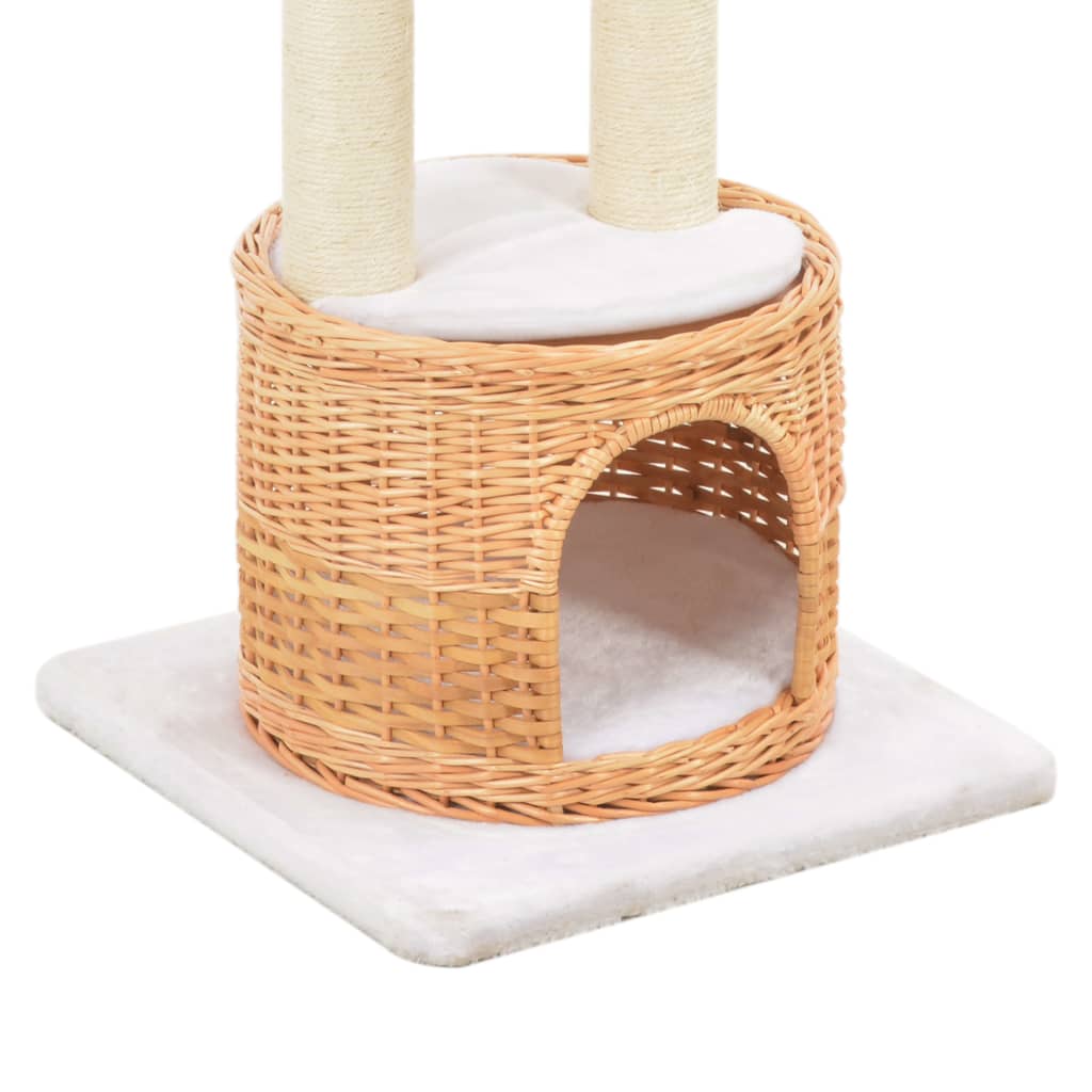 Arbre à chat en bois de saule & sisal naturel — design élégant - Imagem 5