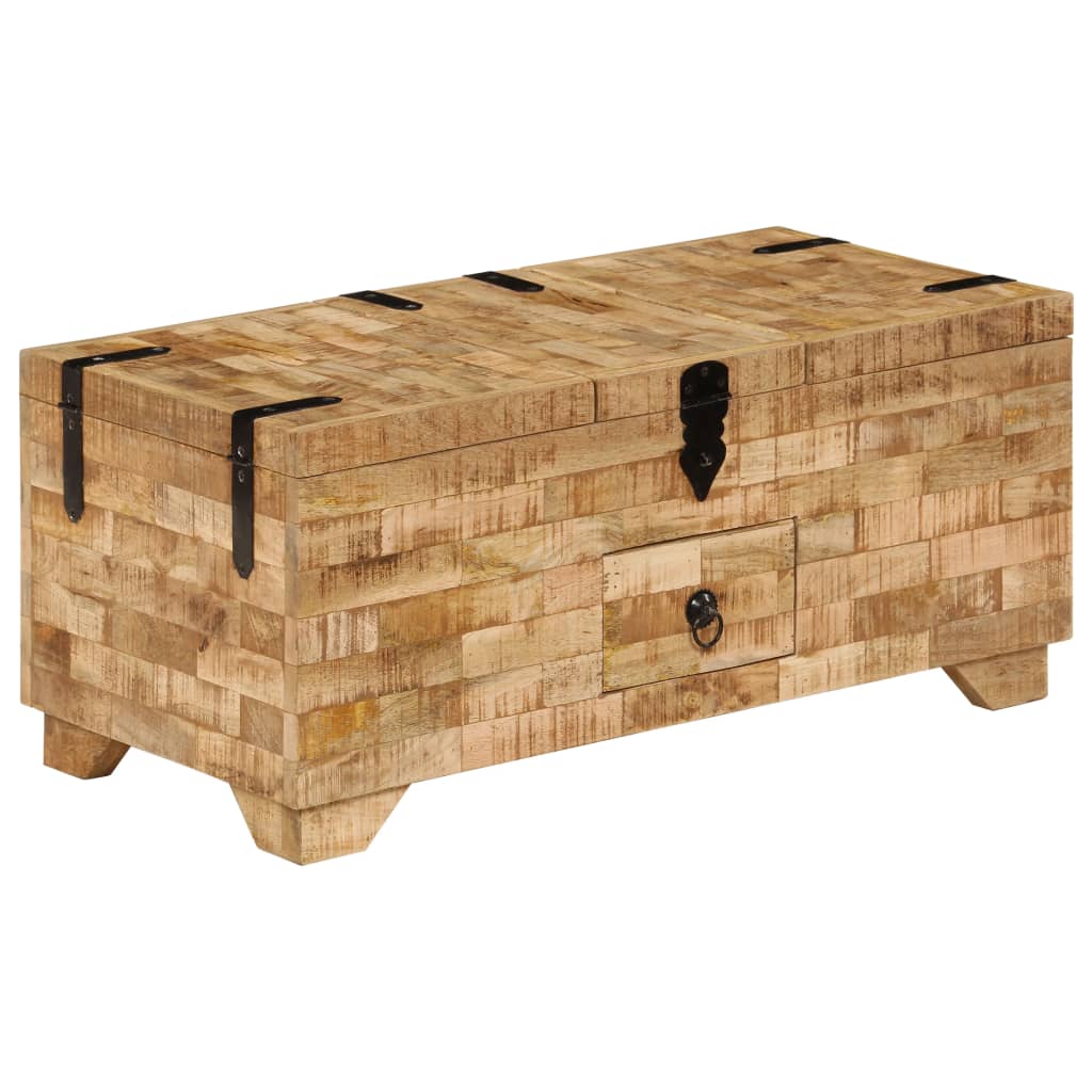 Table basse Bois de manguier massif 80x40x35 cm - Imagem 11
