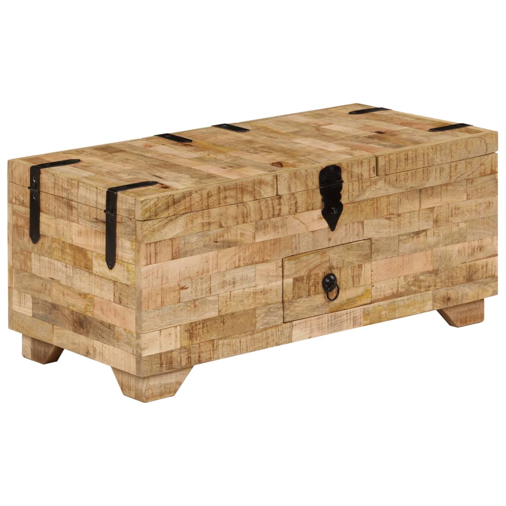 Table basse Bois de manguier massif 80x40x35 cm - Imagem 13