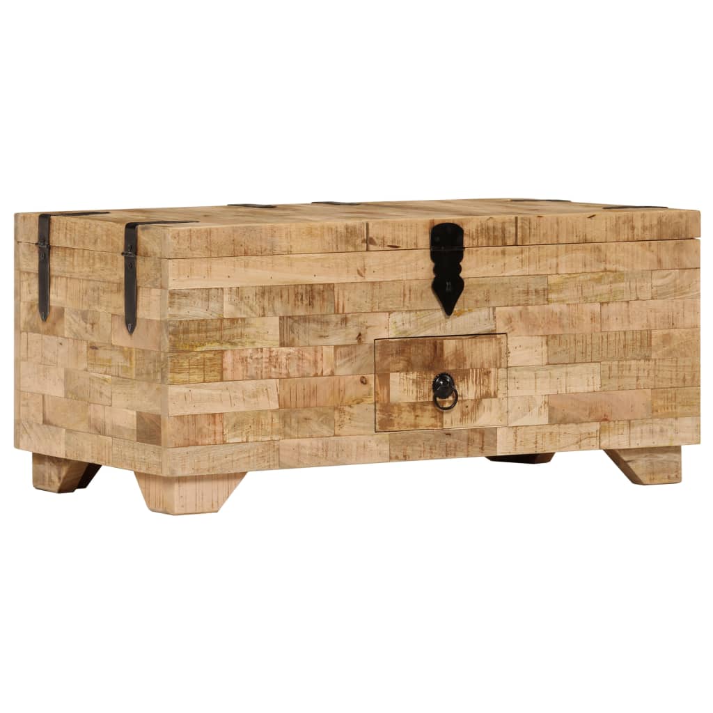 Table basse Bois de manguier massif 80x40x35 cm - Imagem 3