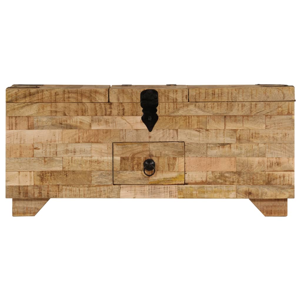 Table basse Bois de manguier massif 80x40x35 cm - Imagem 4