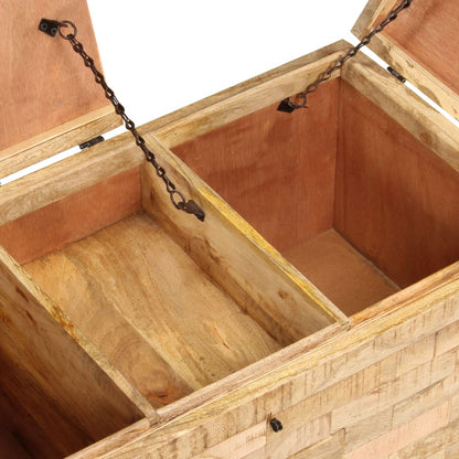 Table basse Bois de manguier massif 80x40x35 cm - Imagem 7