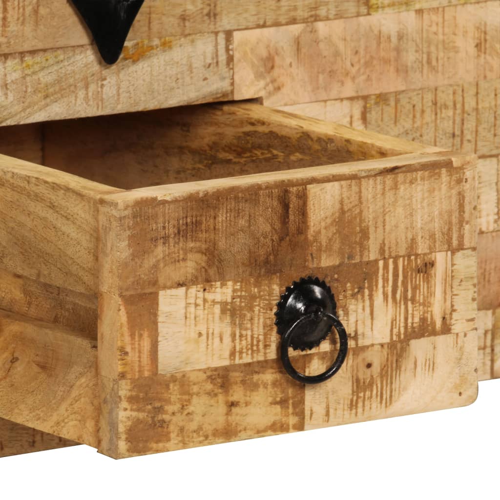 Table basse Bois de manguier massif 80x40x35 cm - Imagem 8