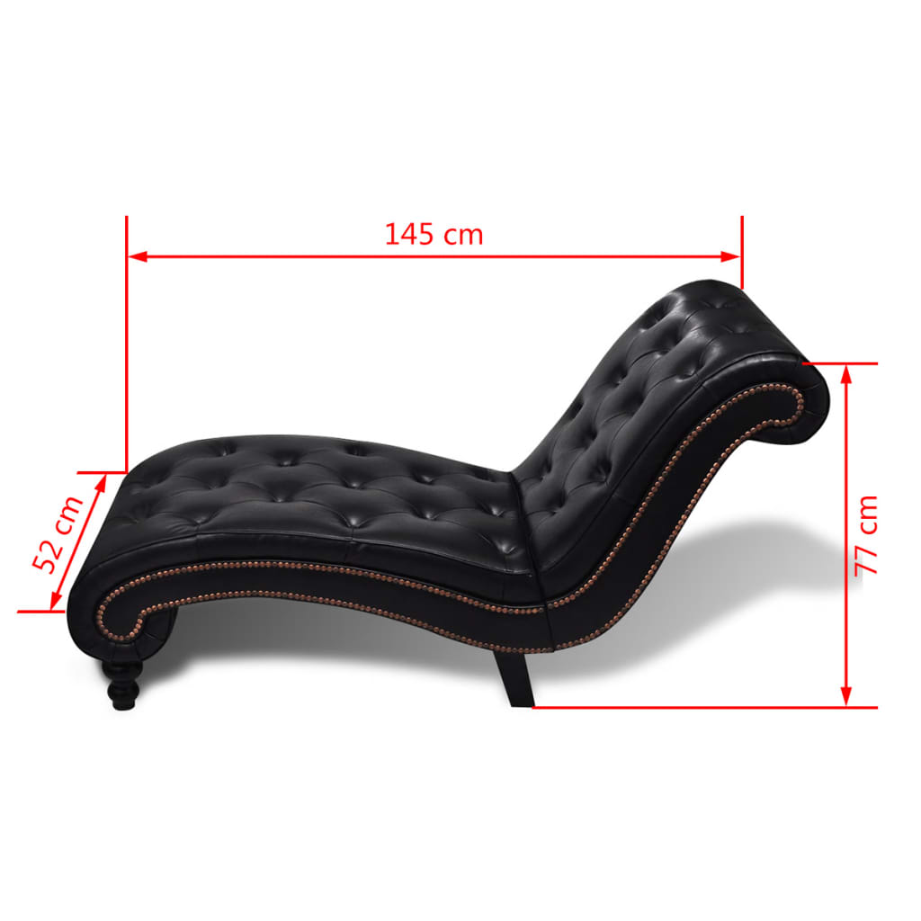 Chaise longue Marron Similicuir - Imagem 6